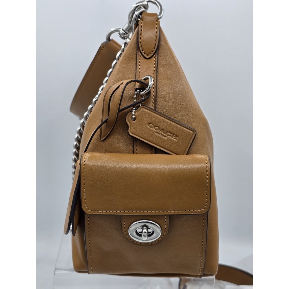 COACH CAM20 Pocket Juliet Bag 30 Shoulder Bag  Honey Brown  Outlet NEW - Picture 14 of 16